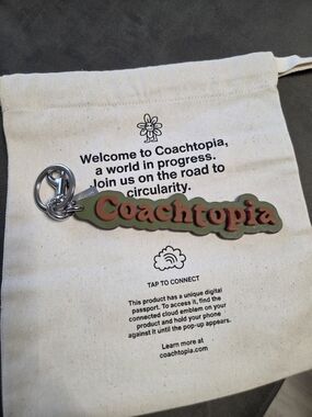 Coach Olive Green and Rust Coachtopia Keychain Charm